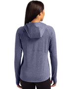 Cutter & Buck® Adapt Knit Recycled Womens Heathered Hooded Pullover