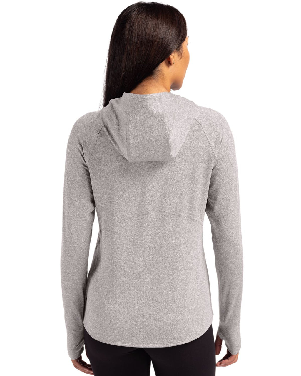 Cutter & Buck® Adapt Knit Recycled Womens Heathered Hooded Pullover