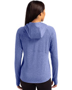 Cutter & Buck® Adapt Knit Recycled Womens Heathered Hooded Pullover