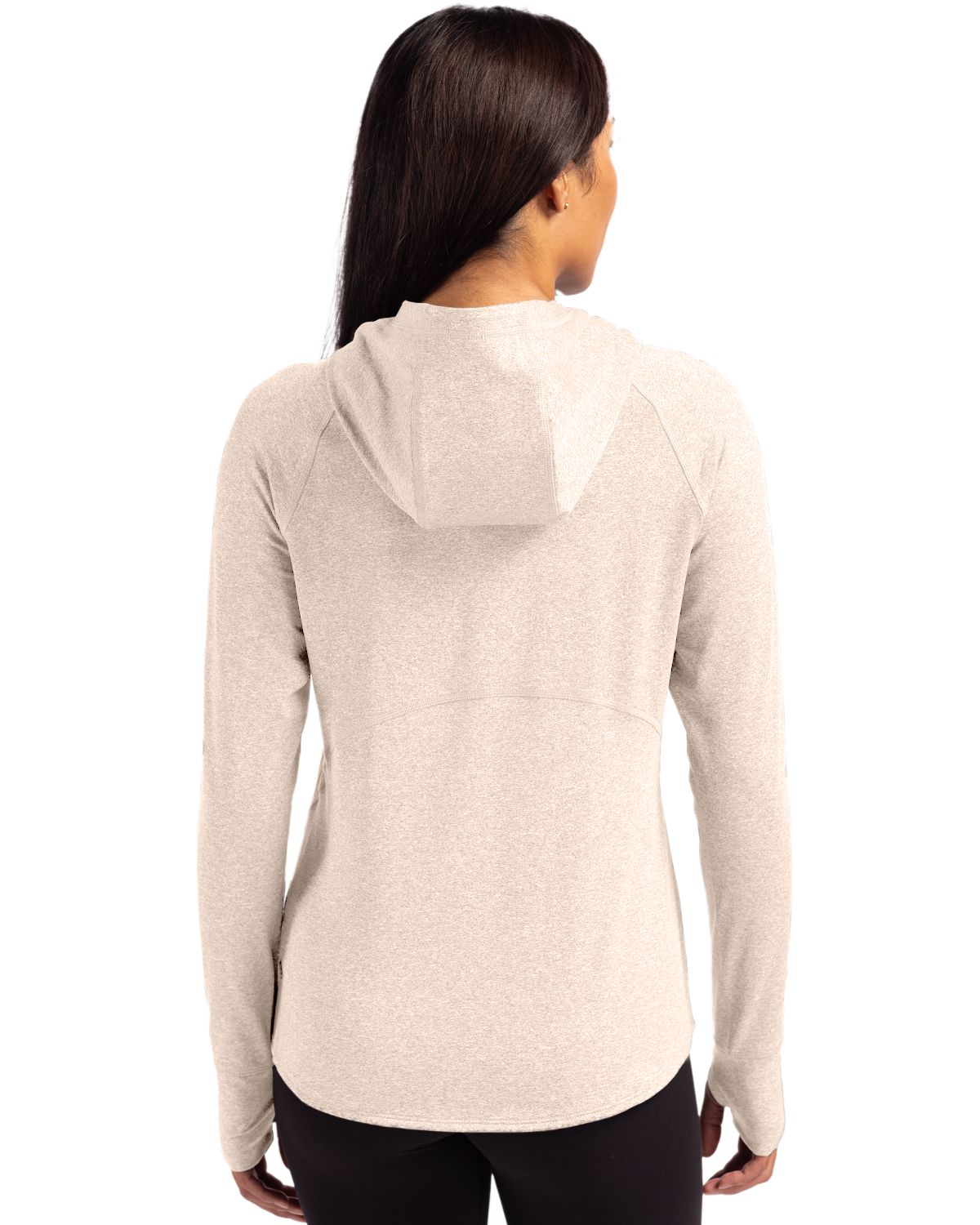 Cutter & Buck® Adapt Knit Recycled Womens Heathered Hooded Pullover