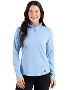 Cutter & Buck Prospect Epic Confidence Recycled Textured Stretch Womens Quarter Zip