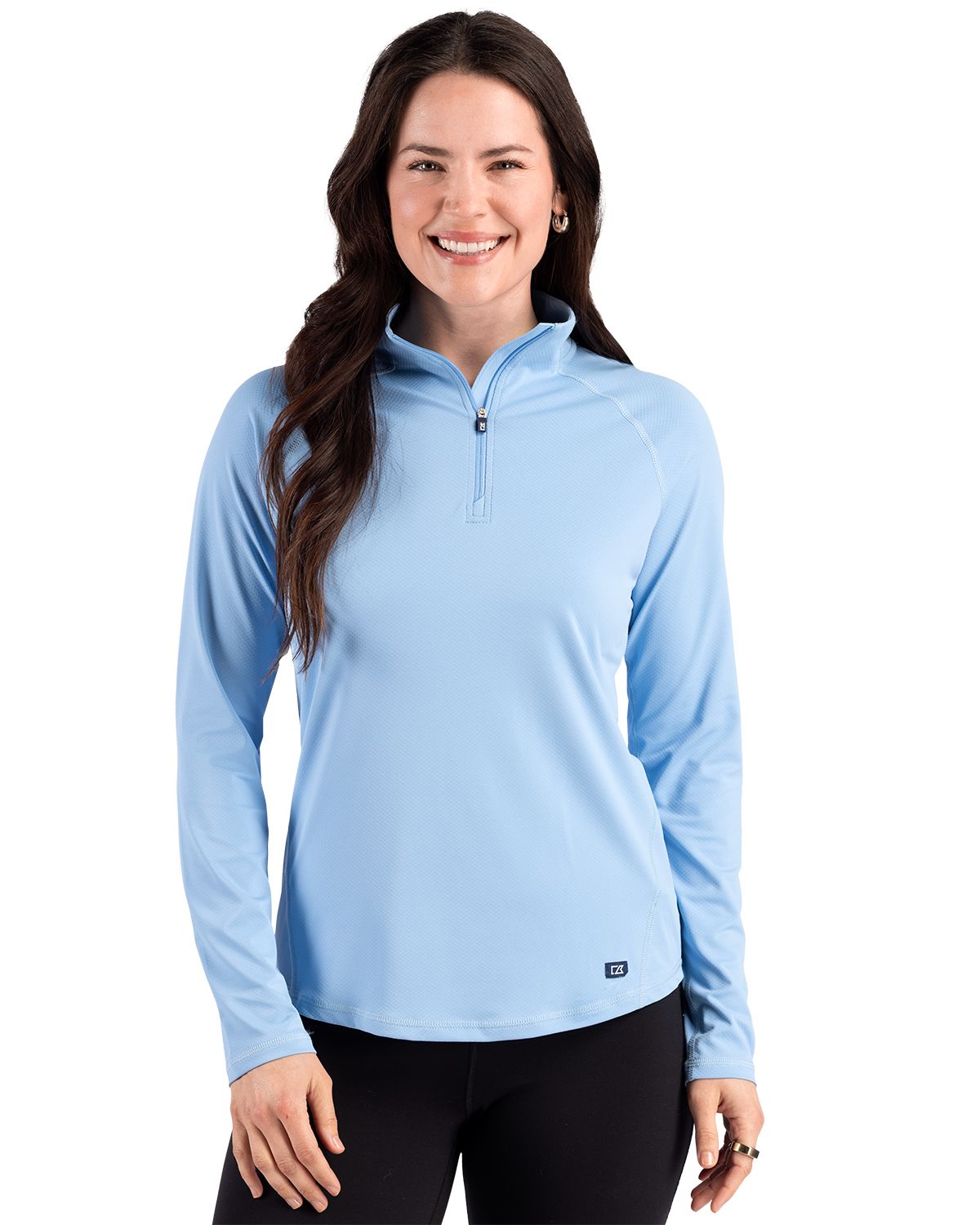 Cutter & Buck Prospect Epic Confidence Recycled Textured Stretch Womens Quarter Zip