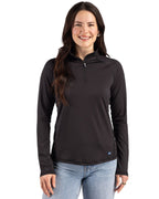 Cutter & Buck Prospect Epic Confidence Recycled Textured Stretch Womens Quarter Zip