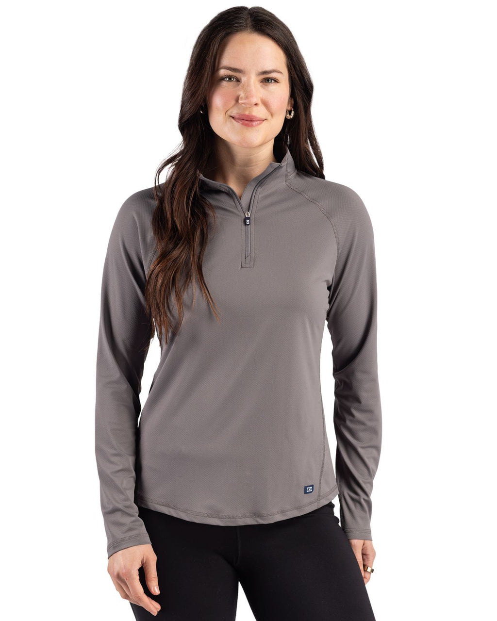 Cutter & Buck Prospect Epic Confidence Recycled Textured Stretch Womens Quarter Zip