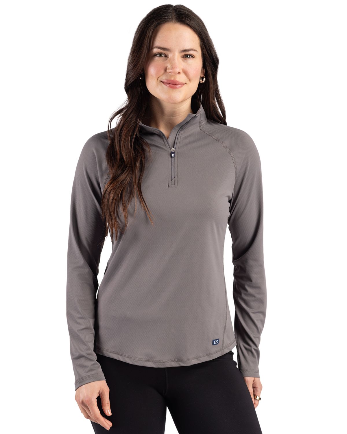 Cutter & Buck Prospect Epic Confidence Recycled Textured Stretch Womens Quarter Zip