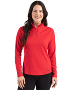 Cutter & Buck Prospect Epic Confidence Recycled Textured Stretch Womens Quarter Zip
