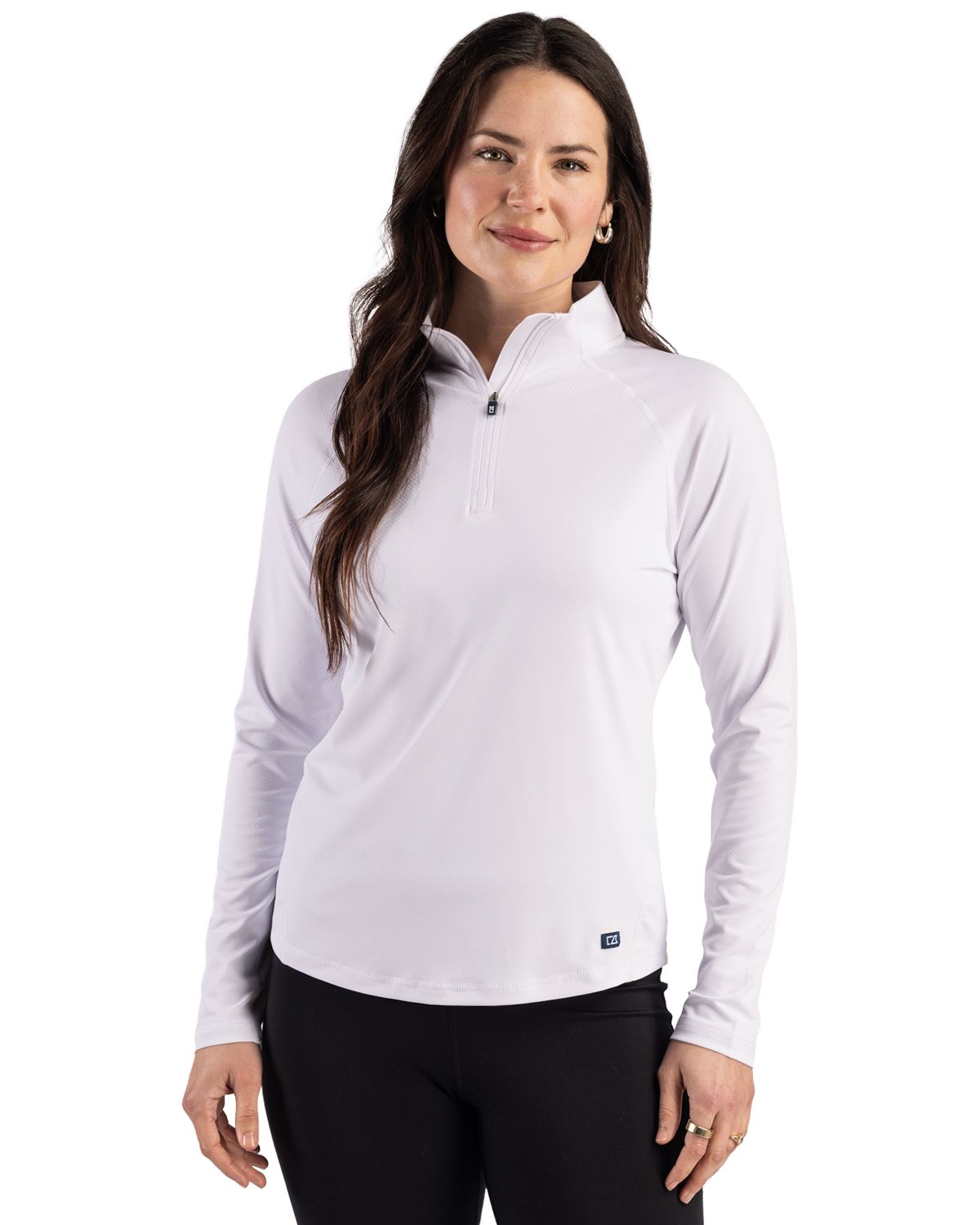 Cutter & Buck Prospect Epic Confidence Recycled Textured Stretch Womens Quarter Zip