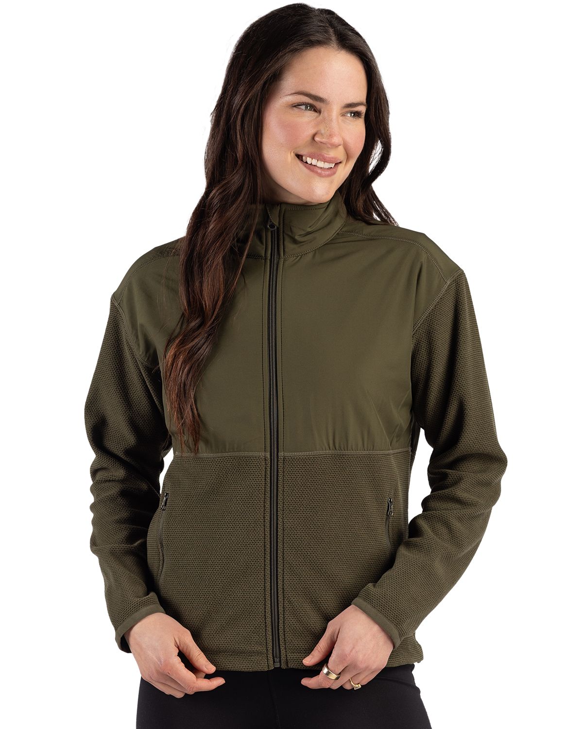 Cutter & Buck Hunts Point Epic Comfort Recycled Fleece Womens Hybrid Jacket