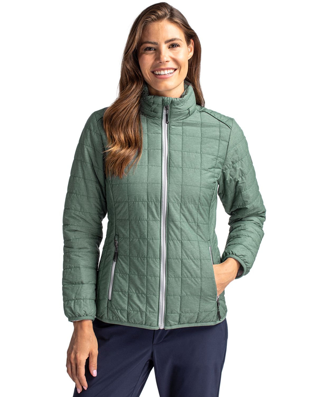Cutter & Buck® Rainier PrimaLoft®  Womens Eco Insulated Full Zip Puffer Jacket