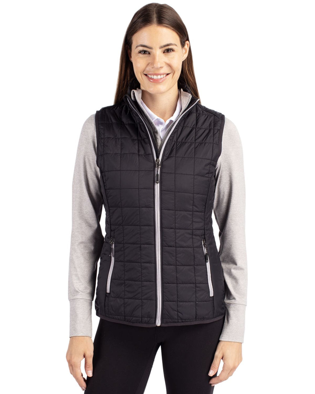 Cutter & Buck® Rainier PrimaLoft® Womens Eco Insulated Full Zip Puffer Vest