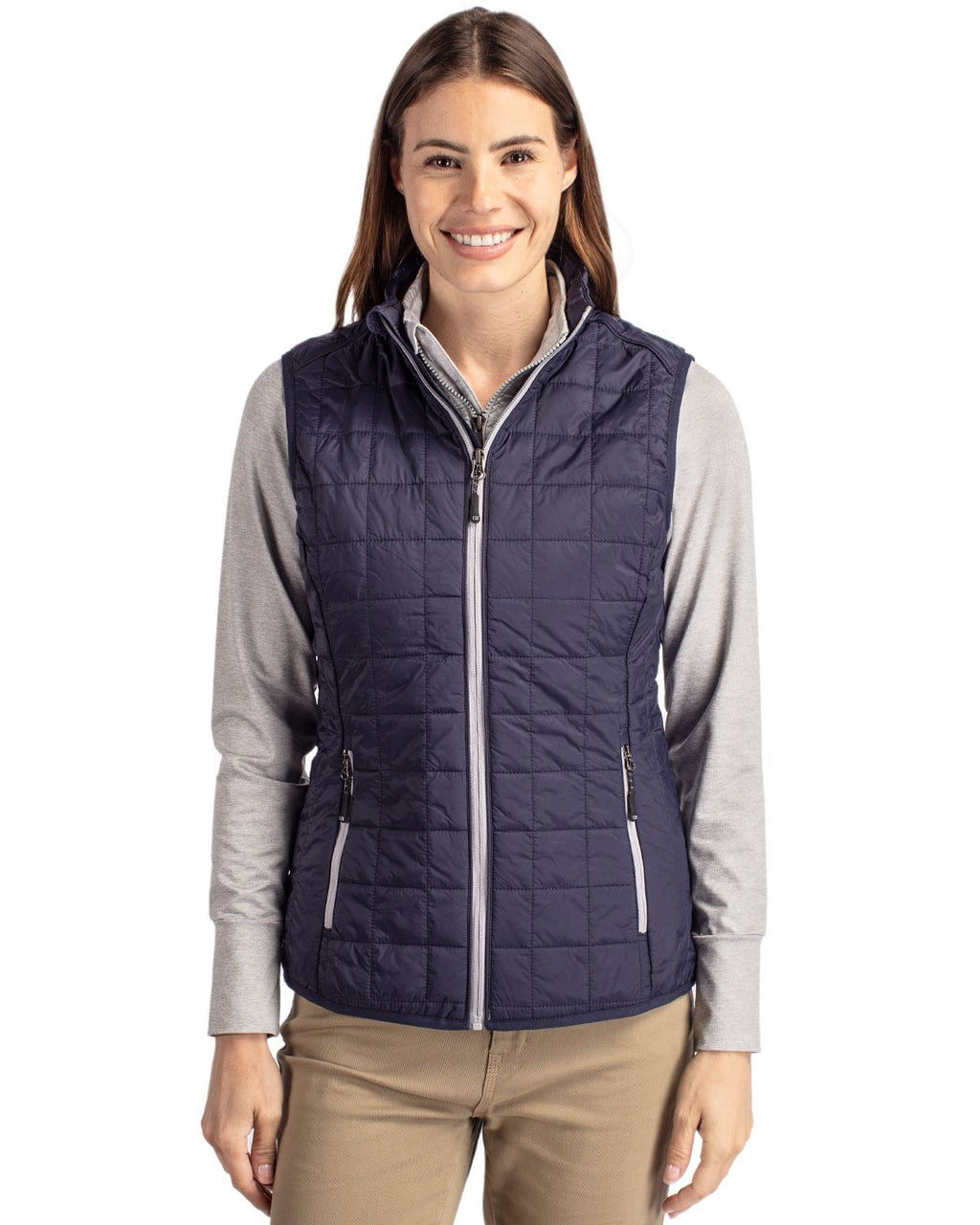 Cutter & Buck® Rainier PrimaLoft® Womens Eco Insulated Full Zip Puffer Vest