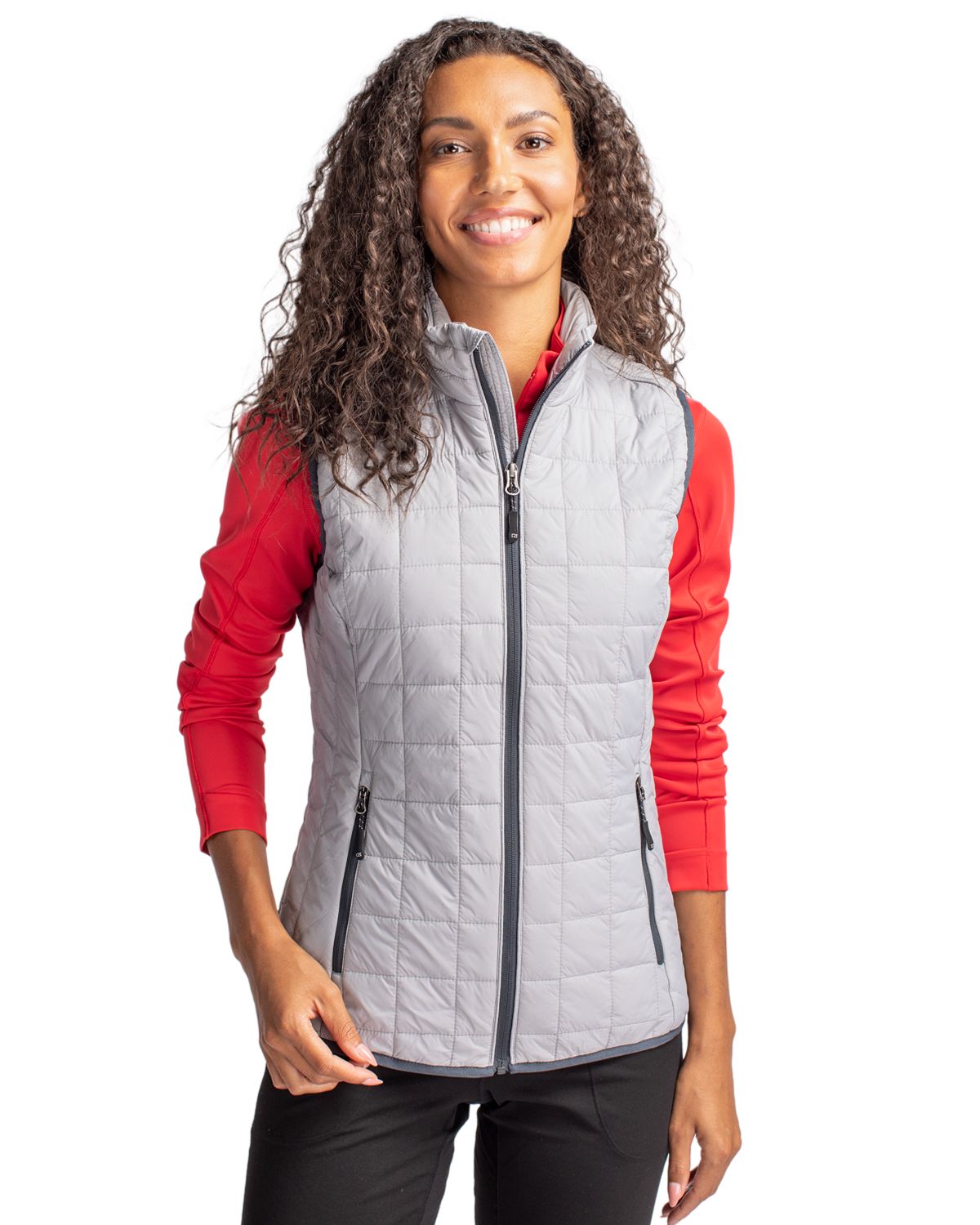 Cutter & Buck® Rainier PrimaLoft® Womens Eco Insulated Full Zip Puffer Vest