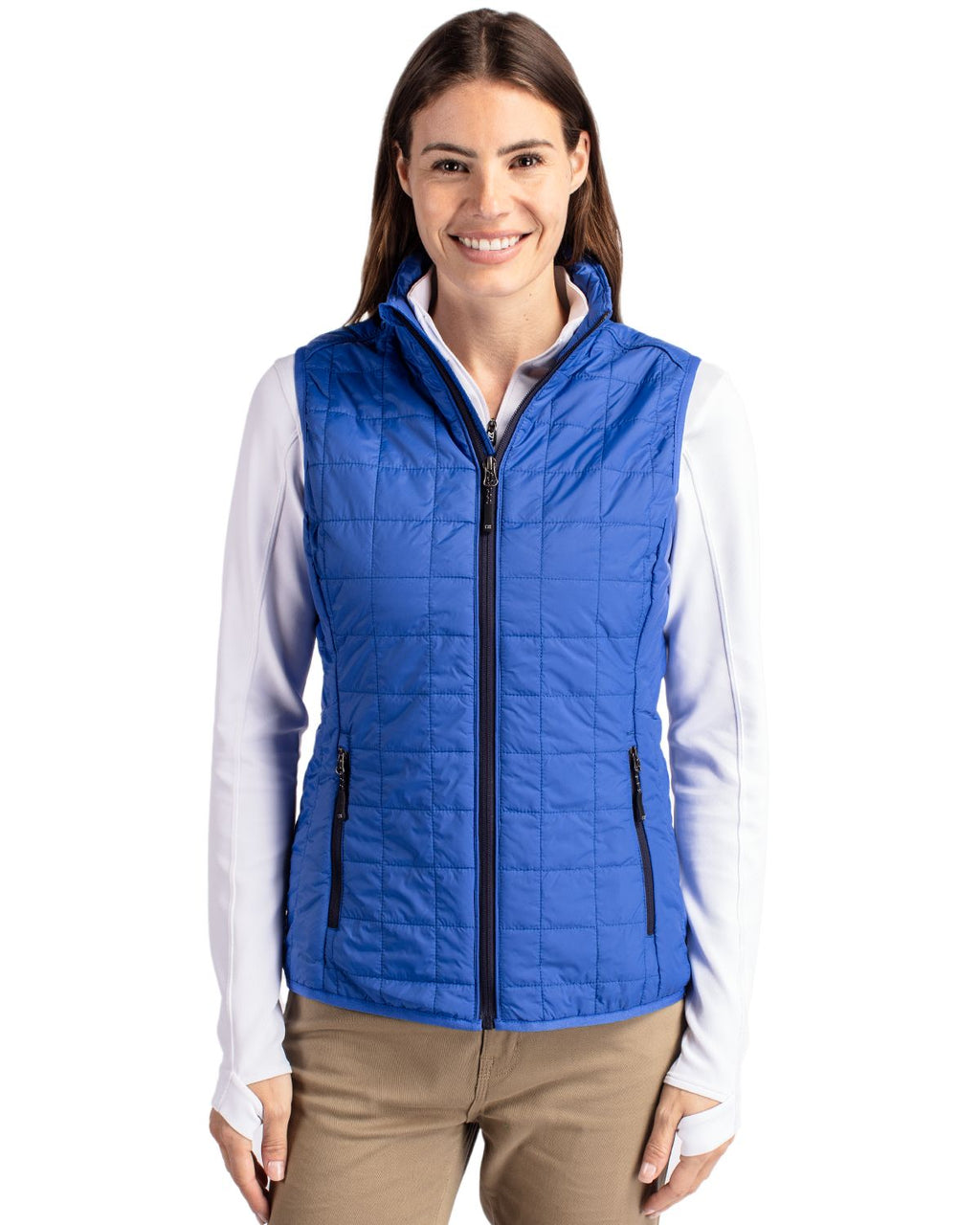 Cutter & Buck® Rainier PrimaLoft® Womens Eco Insulated Full Zip Puffer Vest