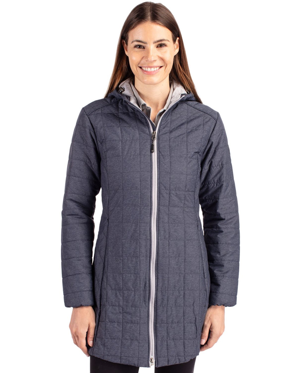 Cutter & Buck® Rainier PrimaLoft®  Womens Eco Insulated Hooded Long Coat