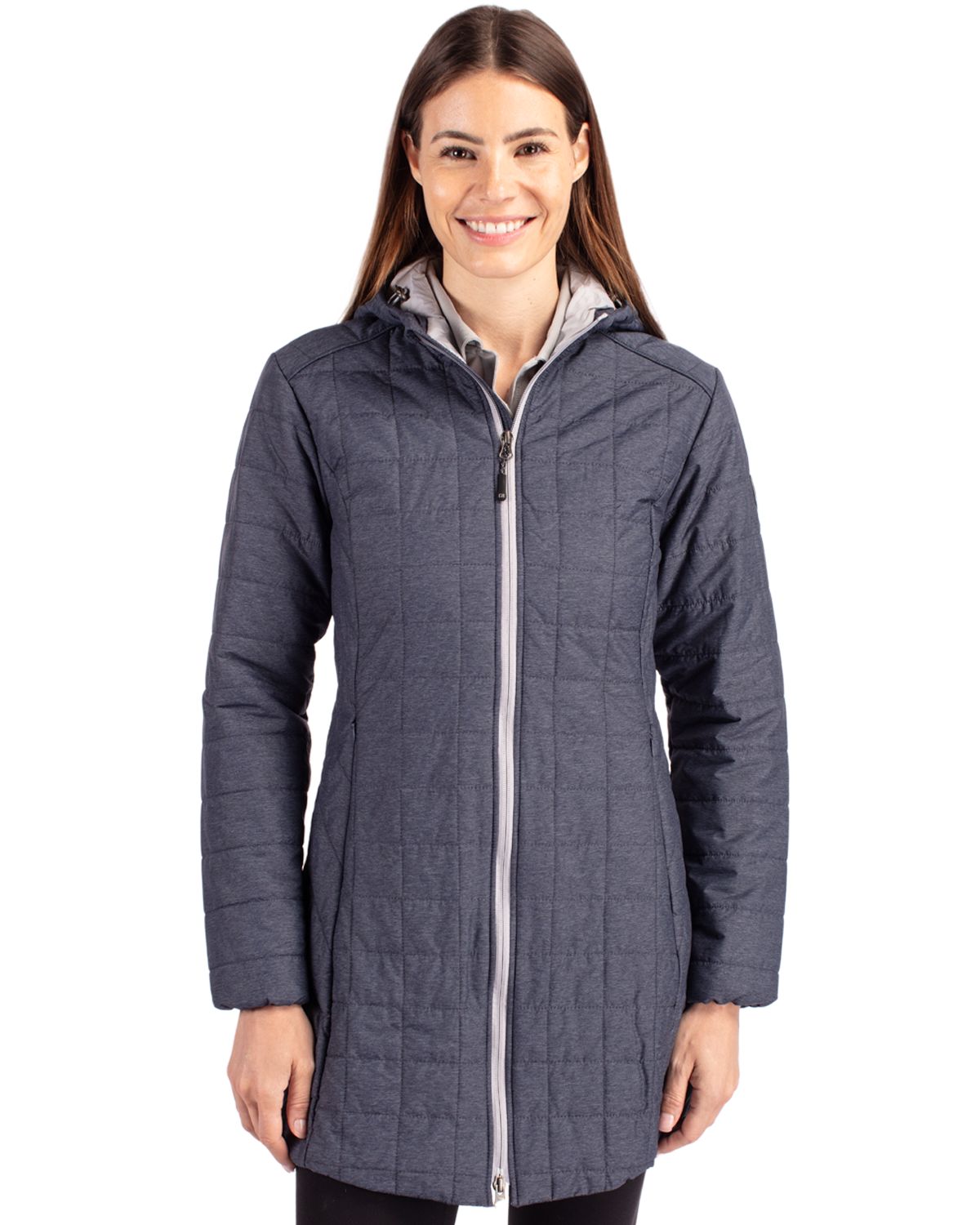 Cutter & Buck® Rainier PrimaLoft®  Womens Eco Insulated Hooded Long Coat