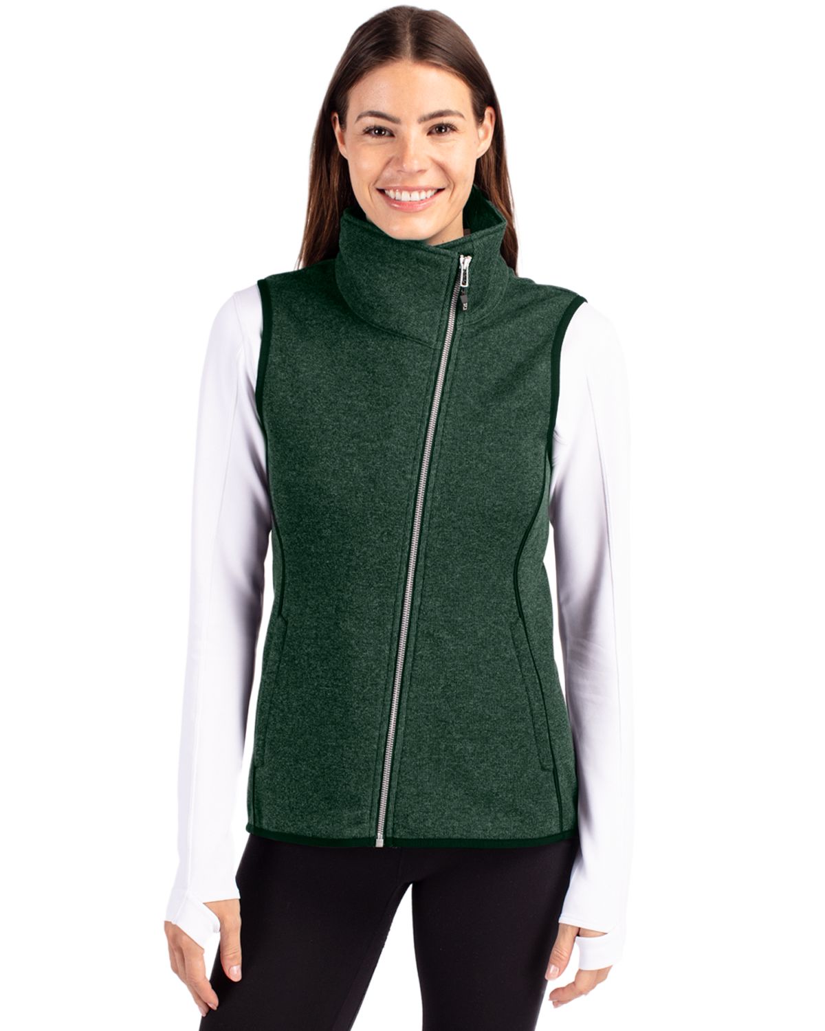 Cutter & Buck® Mainsail Sweater Knit Womens Asymmetrical Vest