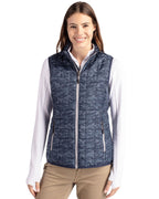 Cutter & Buck® Rainier PrimaLoft® Womens Eco Insulated Full Zip Printed Puffer Vest
