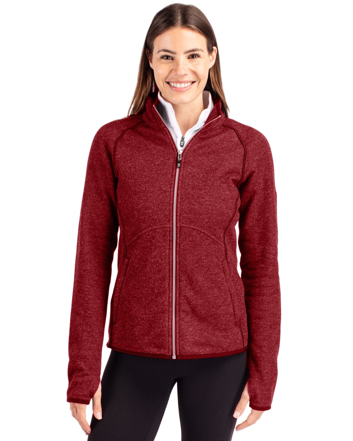 Cutter & Buck® Mainsail Sweater-Knit Womens Full Zip Jacket