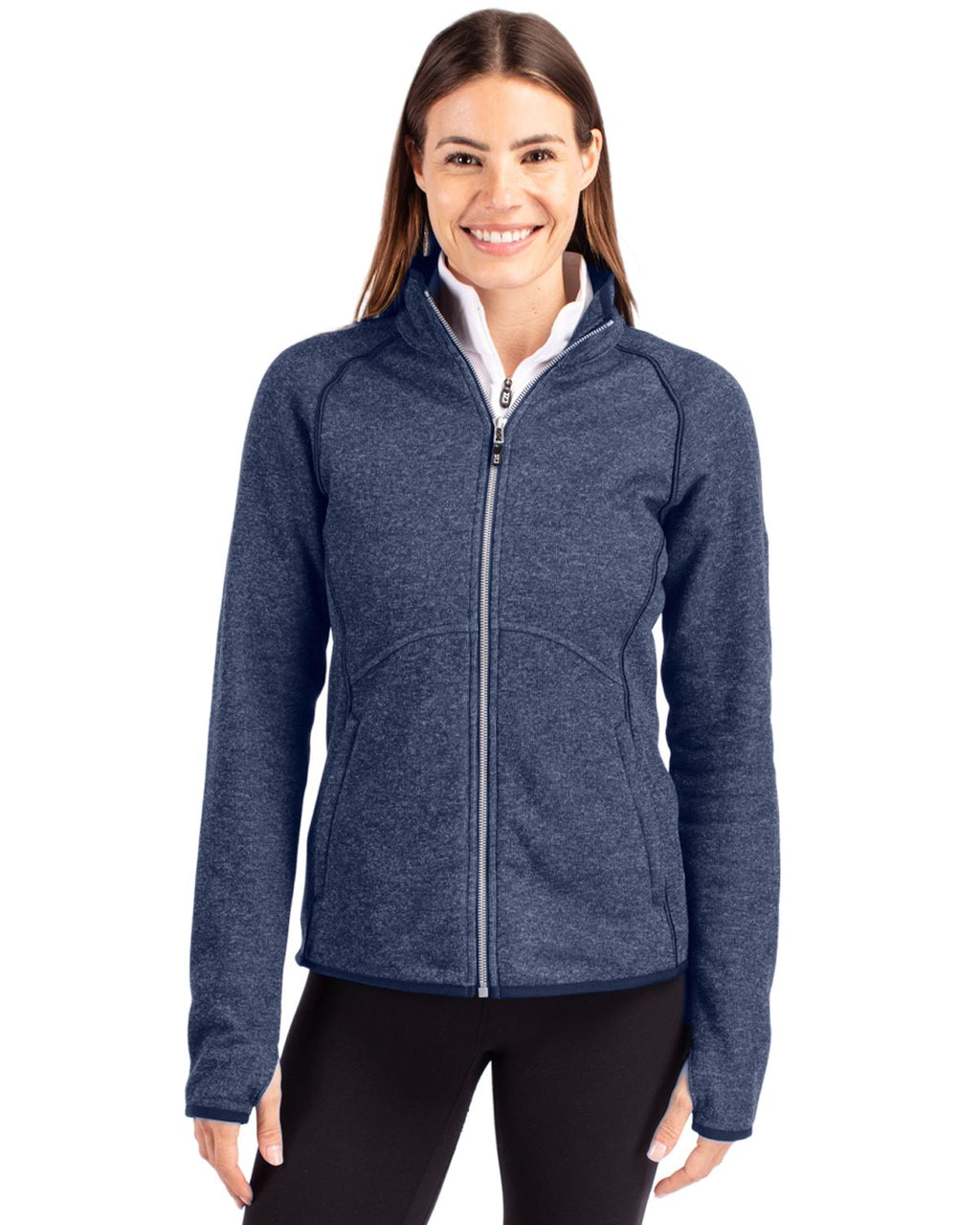 Cutter & Buck® Mainsail Sweater-Knit Womens Full Zip Jacket