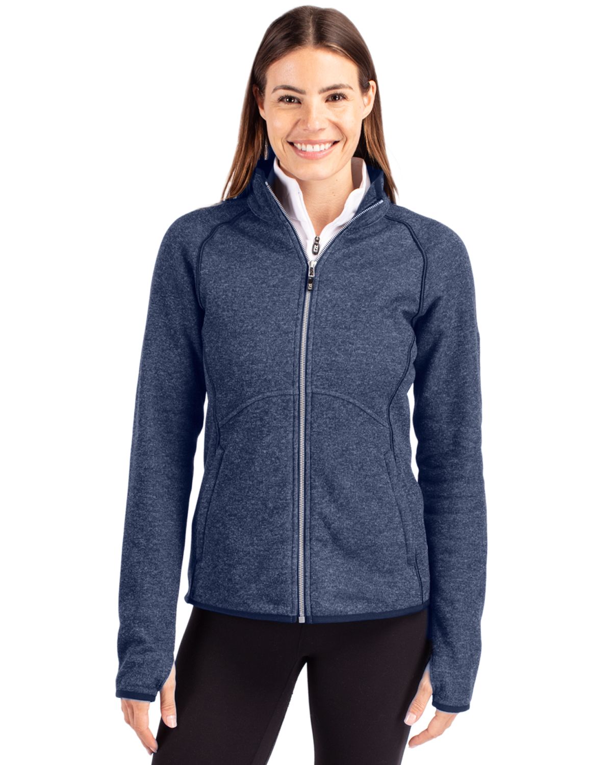 Cutter & Buck® Mainsail Sweater-Knit Womens Full Zip Jacket