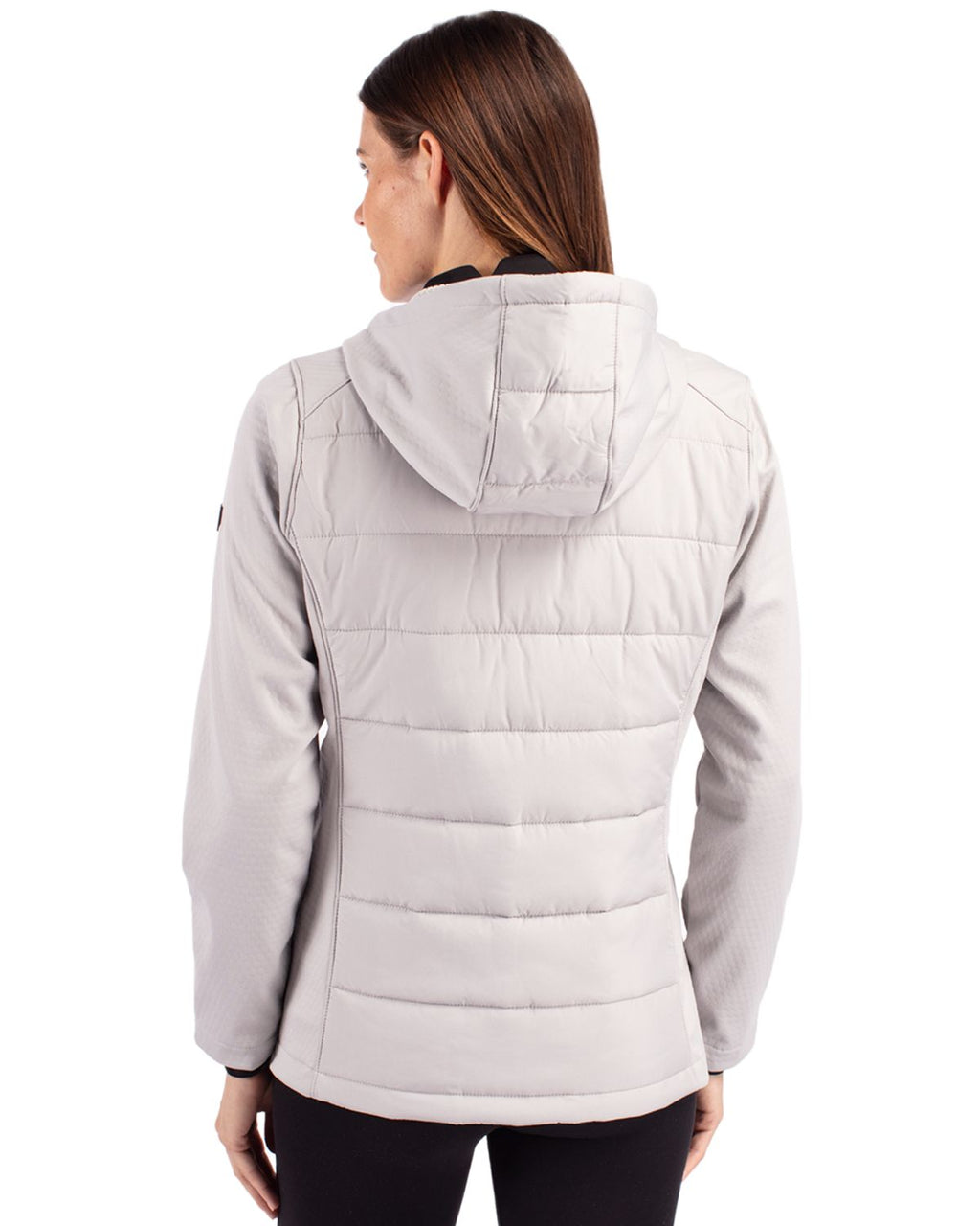 Cutter & Buck® Evoke Hybrid Softshell Recycled Full Zip Womens Hooded Jacket