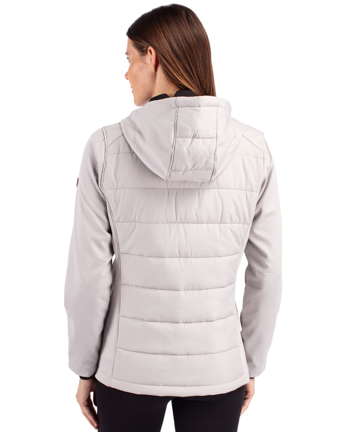 Cutter & Buck® Evoke Hybrid Softshell Recycled Full Zip Womens Hooded Jacket