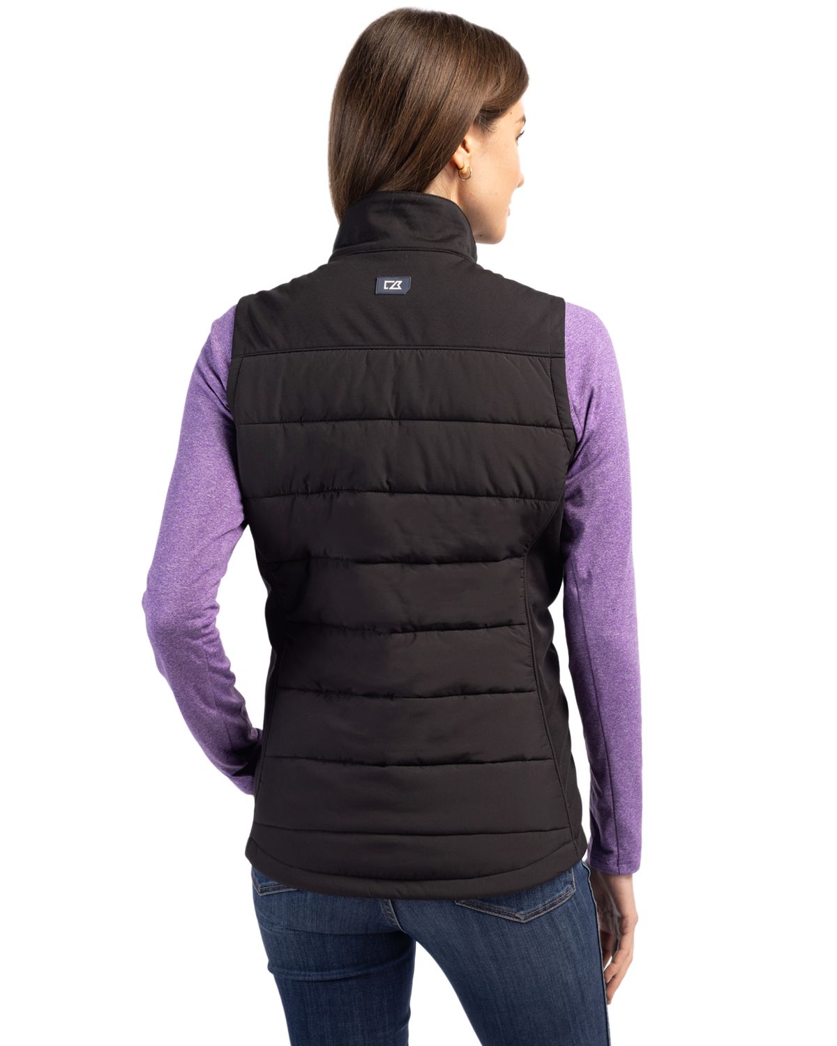 Cutter & Buck® Evoke Hybrid Softshell Recycled Womens Full Zip Vest