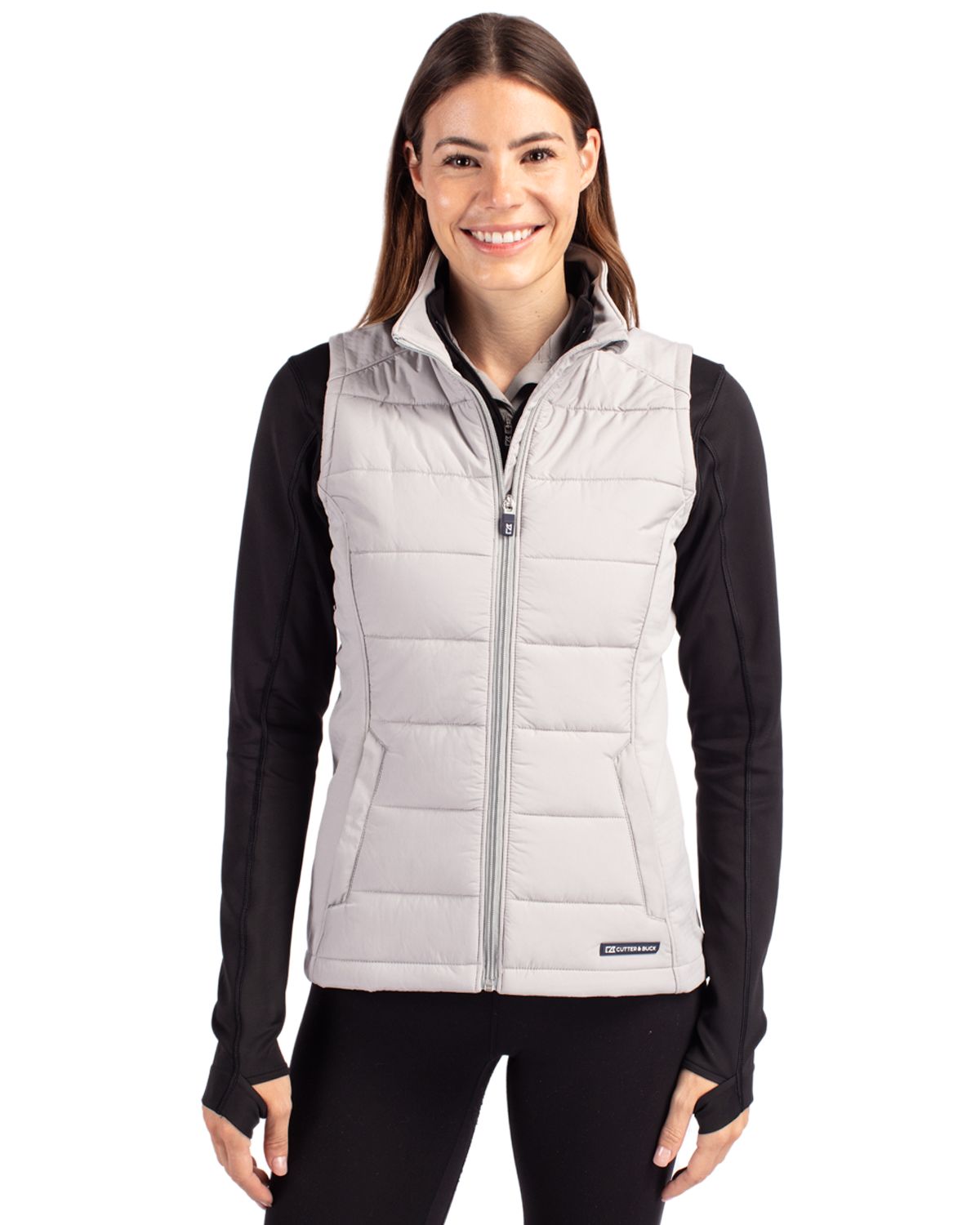 Cutter & Buck® Evoke Hybrid Softshell Recycled Womens Full Zip Vest