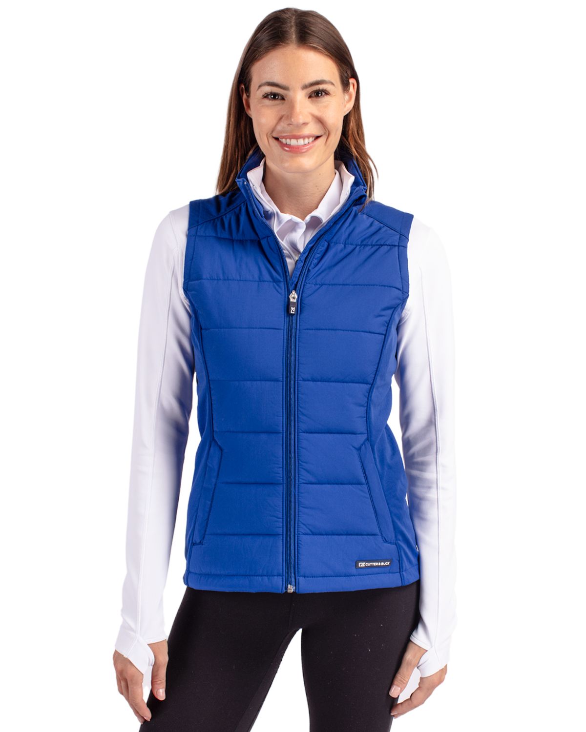Cutter & Buck® Evoke Hybrid Softshell Recycled Womens Full Zip Vest
