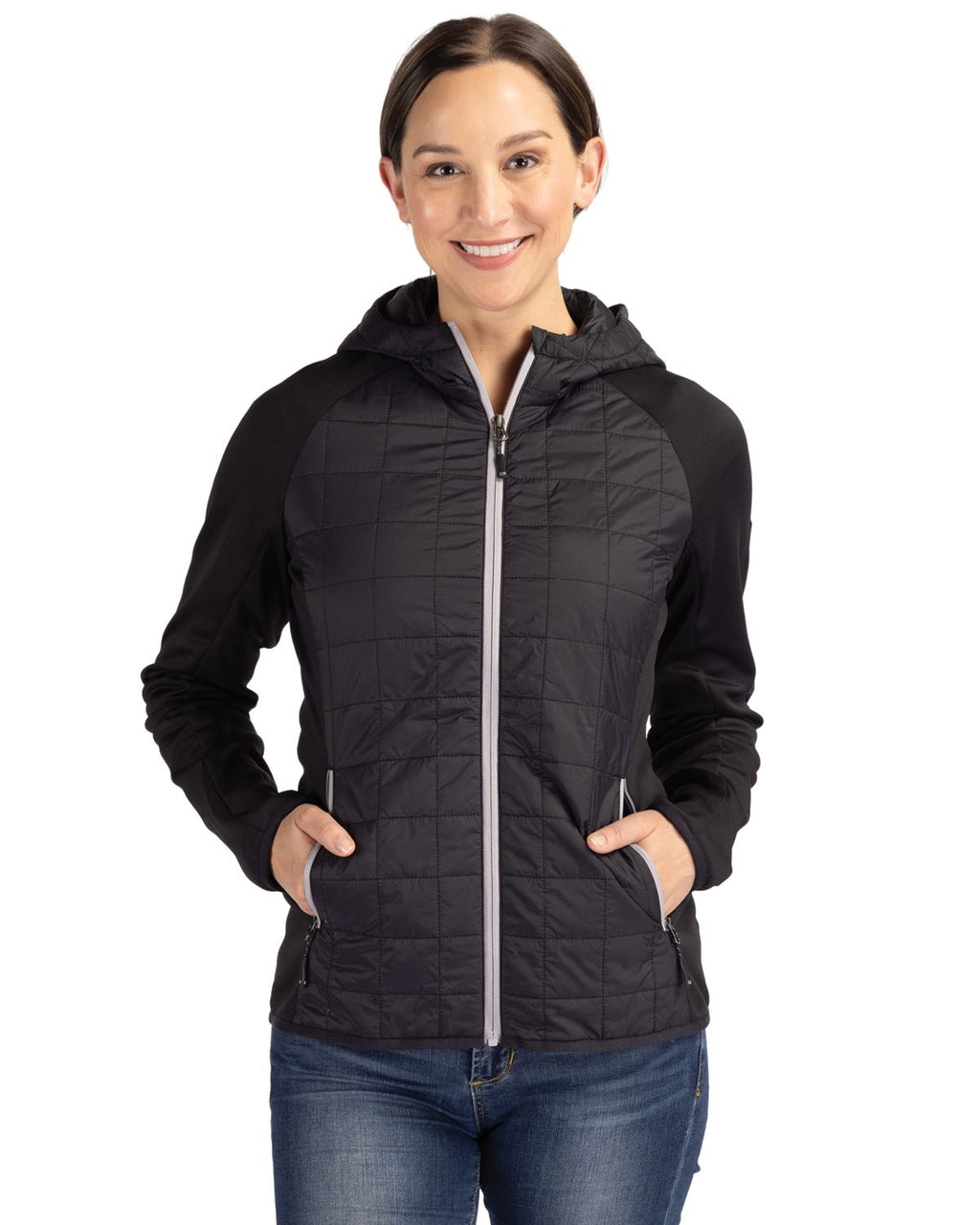 Cutter & Buck® Rainier Primaloft Womens Eco Full Zip Hybrid Jacket