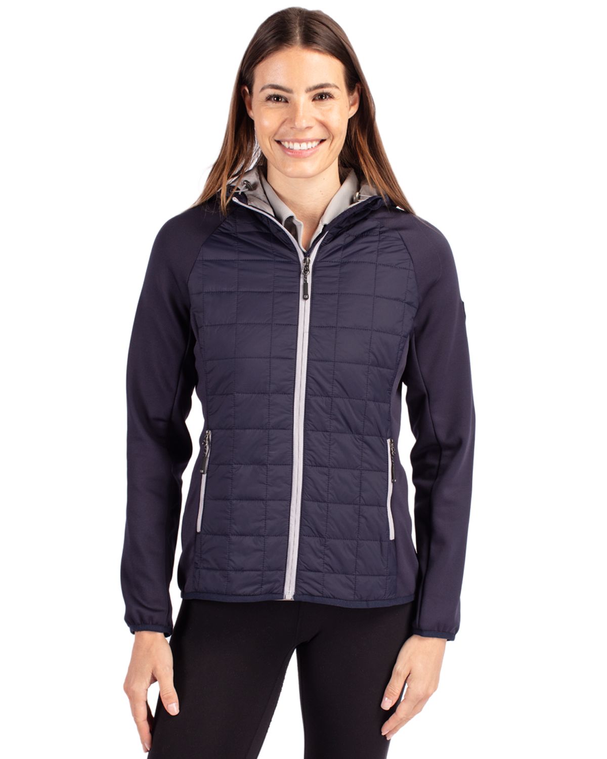 Cutter & Buck® Rainier Primaloft Womens Eco Full Zip Hybrid Jacket
