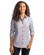 Cutter & Buck® Stretch Oxford Womens Long Sleeve Dress Shirt