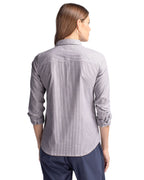 Cutter & Buck® Stretch Oxford Stripe Womens Long Sleeve Dress Shirt