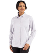 Cutter & Buck Skyline Epic Confidence Recycled Gingham Womens Long Sleeve Dress Shirt