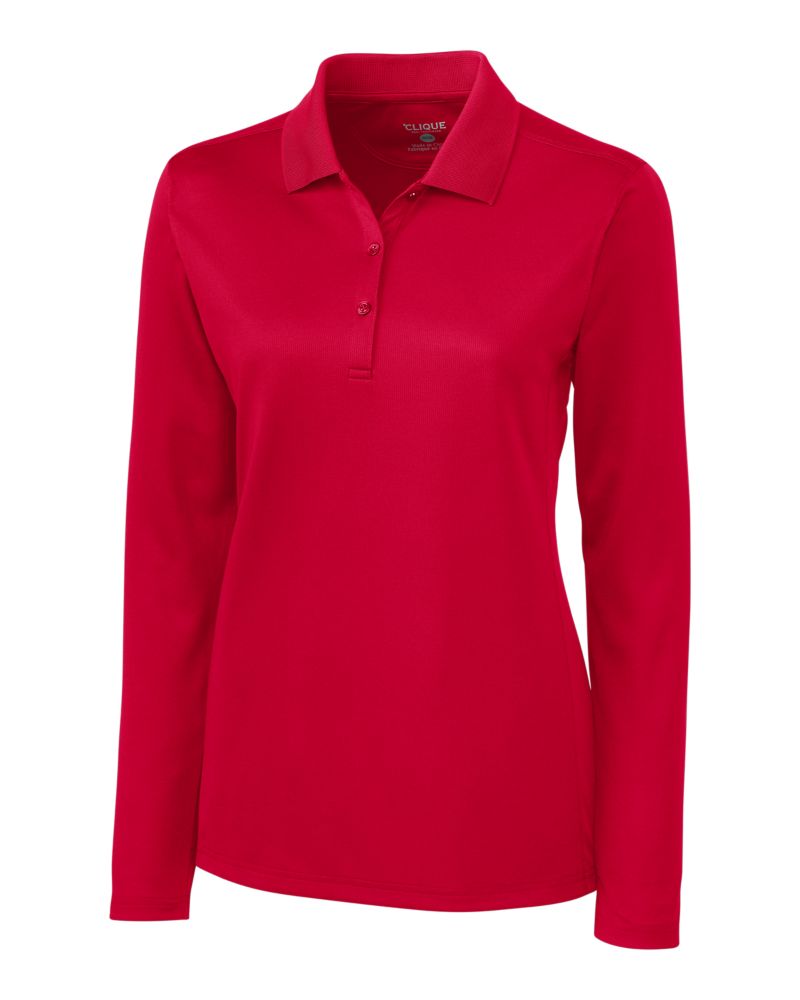 Clique® Ice Pique Womens Long Sleeve Tech Polo