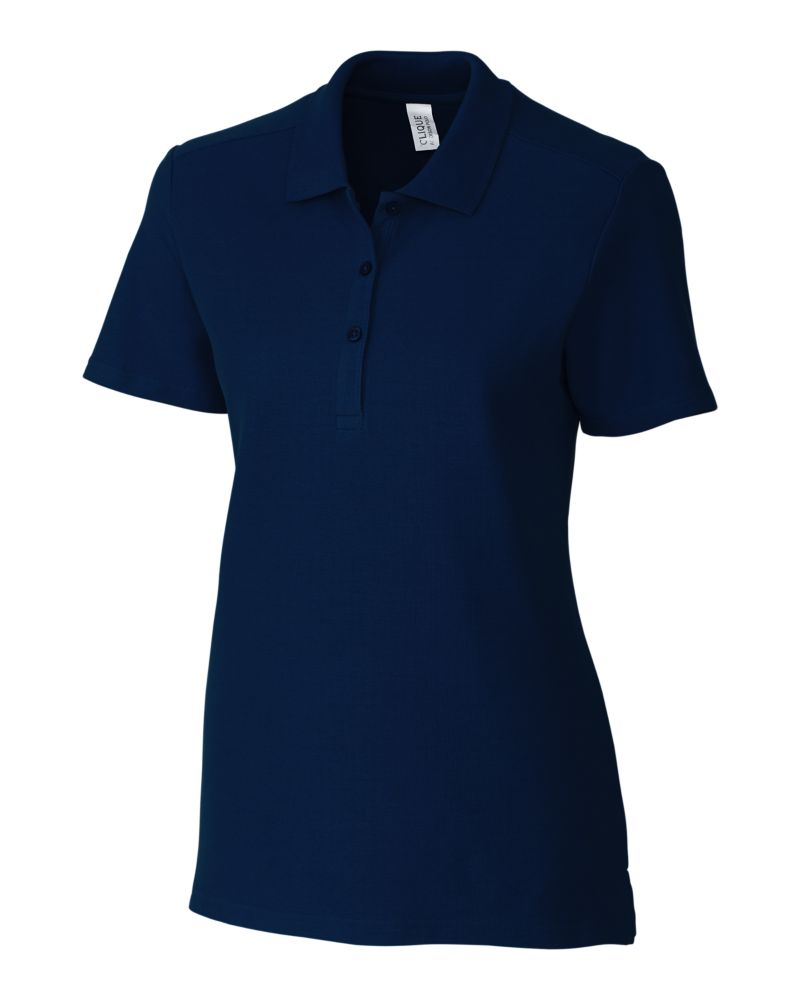 Clique® Addison All Cotton Pique Short Sleeve Womens Polo