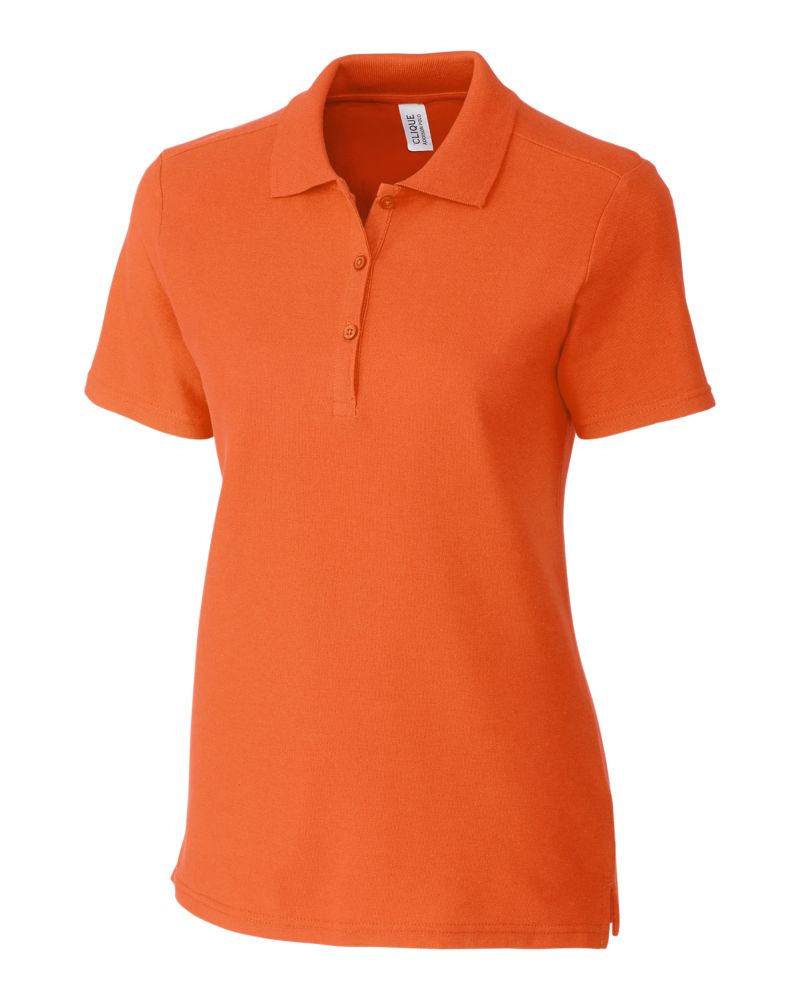 Clique® Addison All Cotton Pique Short Sleeve Womens Polo