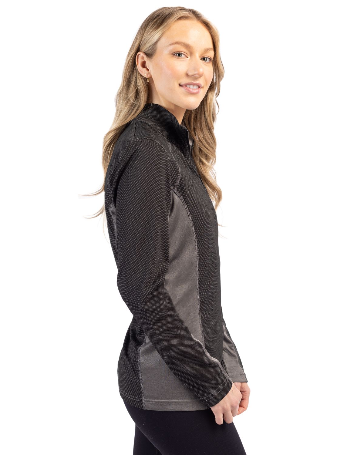 Clique® Ice Pique Colorblock Womens Half Zip Tech Pull Over