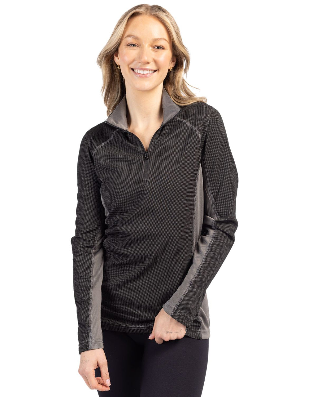 Clique® Ice Pique Colorblock Womens Half Zip Tech Pull Over