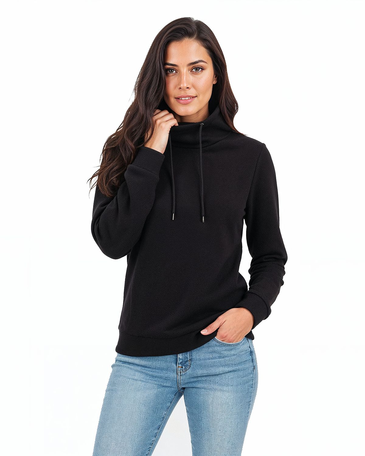 Clique® Haven Recycled Womens High Collar Pullover Sweatshirt
