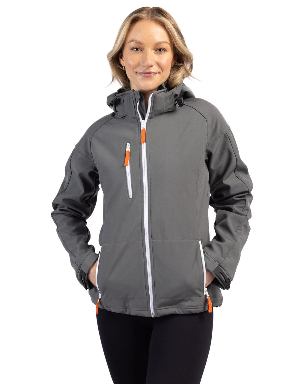 Clique® Serac Stretch Softshell Hooded Full Zip Womens Jacket