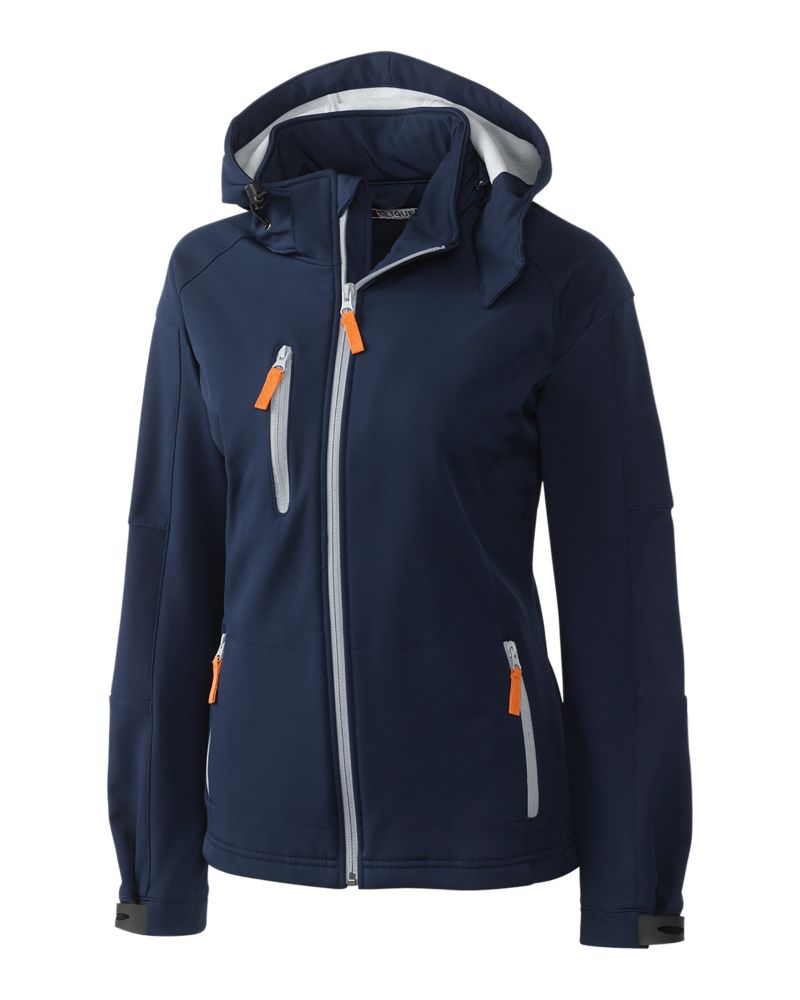 Clique® Serac Stretch Softshell Hooded Full Zip Womens Jacket