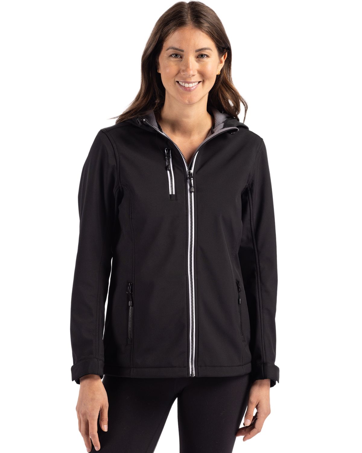 Clique® Telemark Eco Stretch Softshell Full Zip Womens Hooded Jacket