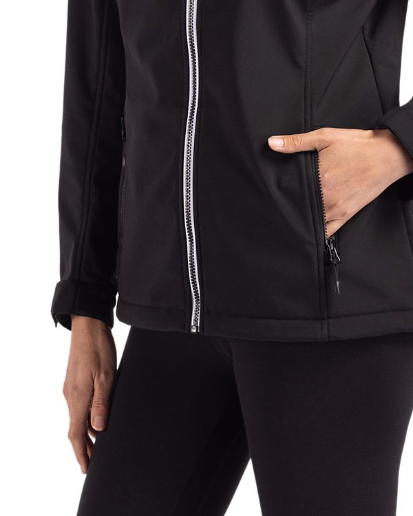 Clique® Telemark Eco Stretch Softshell Full Zip Womens Hooded Jacket