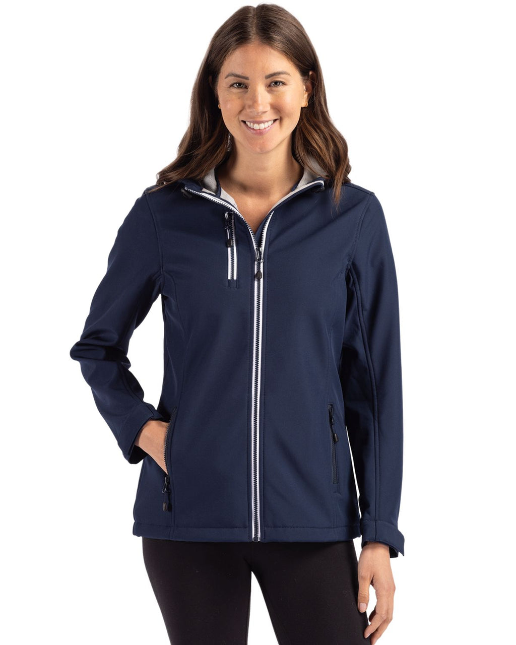 Clique® Telemark Eco Stretch Softshell Full Zip Womens Hooded Jacket