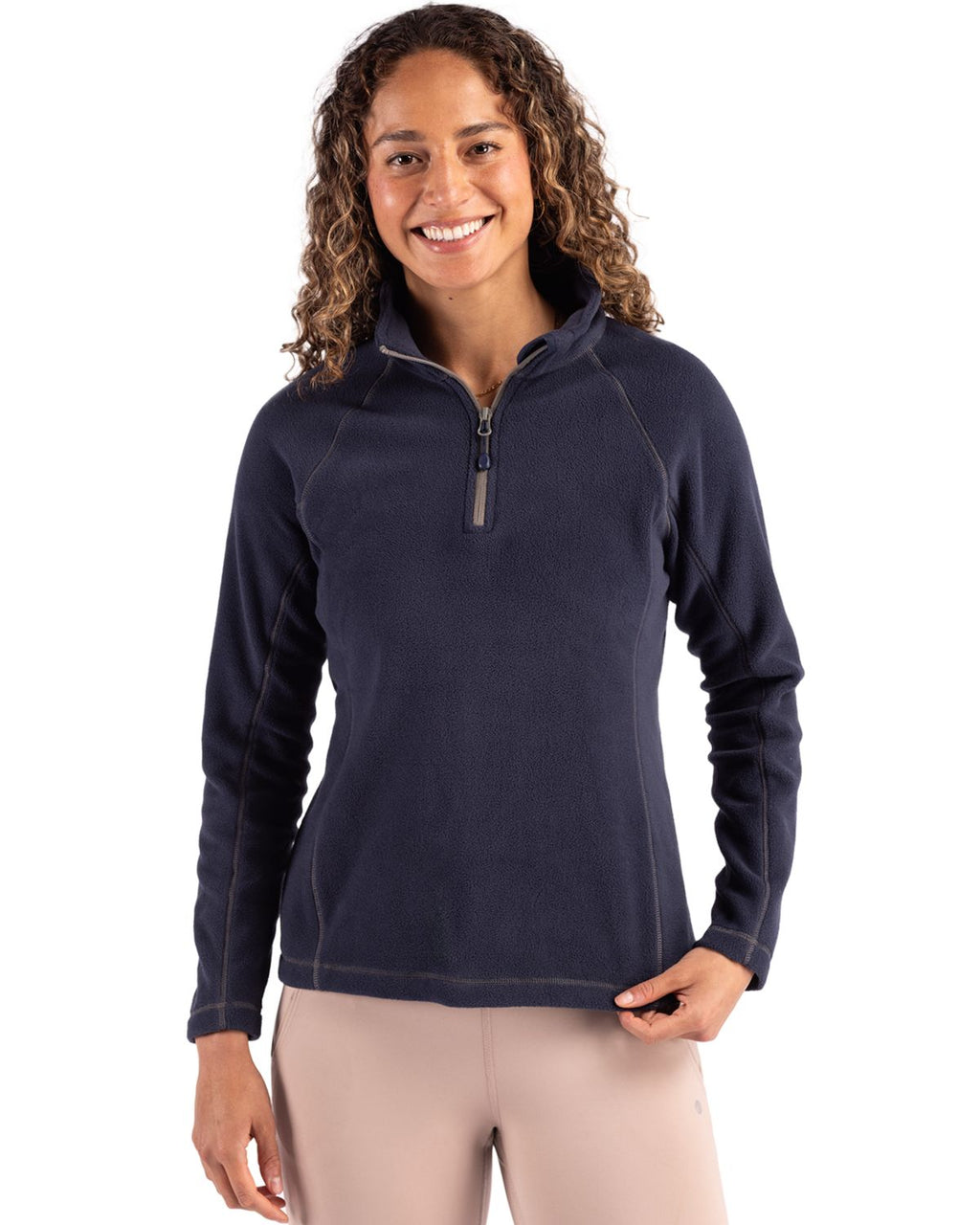 Clique® Powder Recycled Fleece Womens Quarter Zip Pull Over
