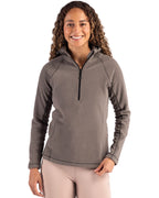 Clique® Powder Recycled Fleece Womens Half Zip Hooded Pullover