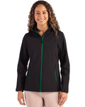 Clique® Tempo Recycled Stretch Softshell Womens Hooded Jacket