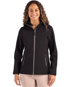Clique® Tempo Recycled Stretch Softshell Womens Hooded Jacket