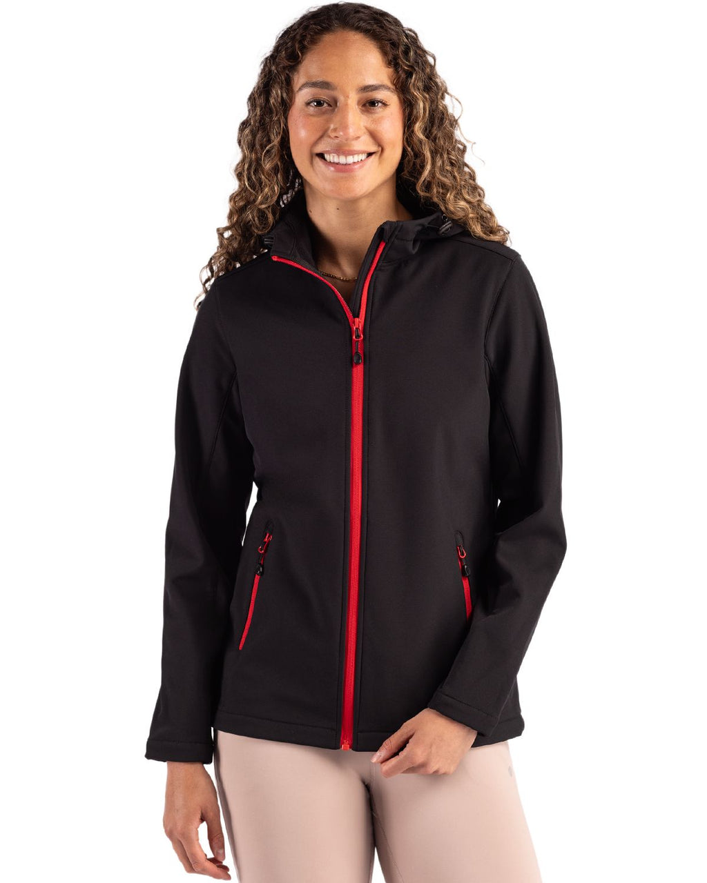Clique® Tempo Recycled Stretch Softshell Womens Hooded Jacket